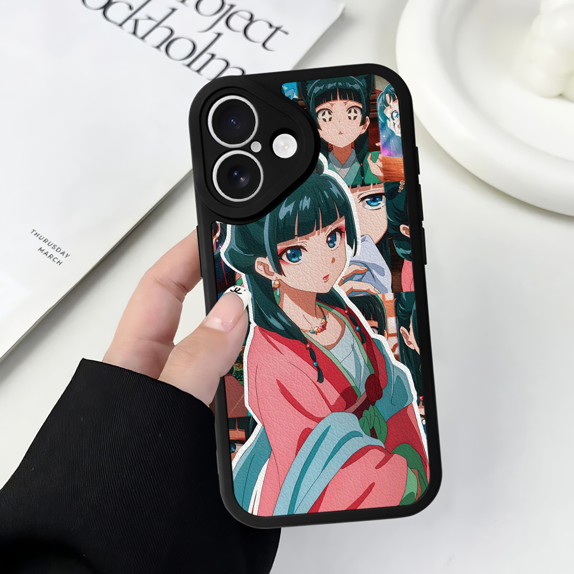 （画像用） 薬屋のひとりごと The Apothecary Diaries 【iPhone 16シリーズ対応】シリコンスマホケース（レザー調） 材質：シリコン
